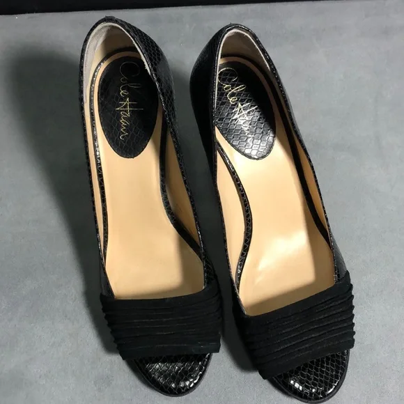 Cole Haan By : Nike Air Black 3.5 inchHeels Sz 9B - Picture 2 of 8